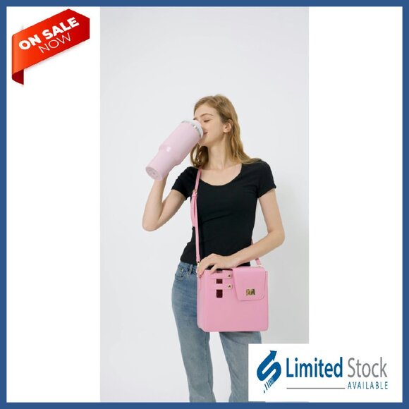 Waterproof Crossbody Cup Holder Bag with Adjustable Strap for 40oz Tumblers - Picture 8 of 8